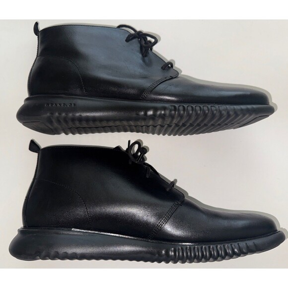Cole Haan 2.ZeroGrand Mens 13 Chukka Boots Black Leather  display picture 3